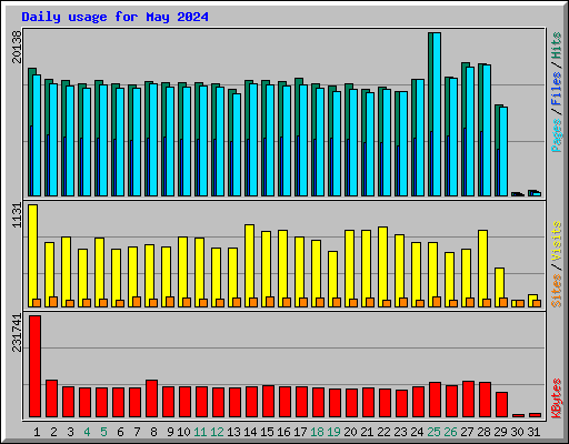 Daily usage for May 2024