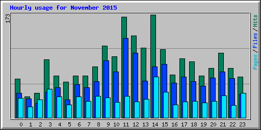 Hourly usage for November 2015