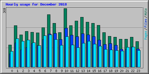 Hourly usage for December 2018