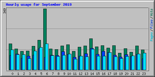 Hourly usage for September 2019