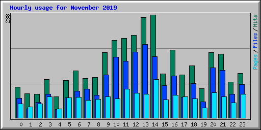 Hourly usage for November 2019