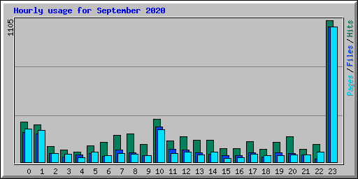 Hourly usage for September 2020