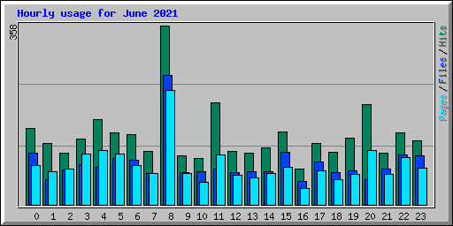 Hourly usage for June 2021