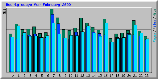 Hourly usage for February 2022