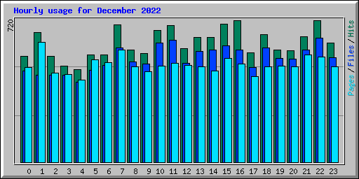 Hourly usage for December 2022