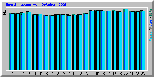 Hourly usage for October 2023