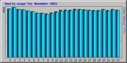 Hourly usage for November 2023
