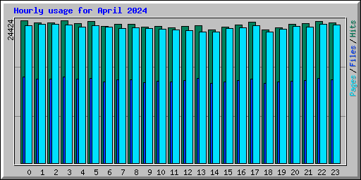 Hourly usage for April 2024
