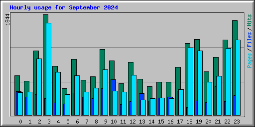 Hourly usage for September 2024