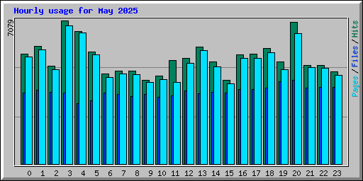 Hourly usage for May 2025